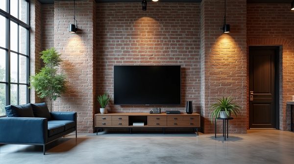 Créer une ambiance loft avec un meuble tv suspendu industriel